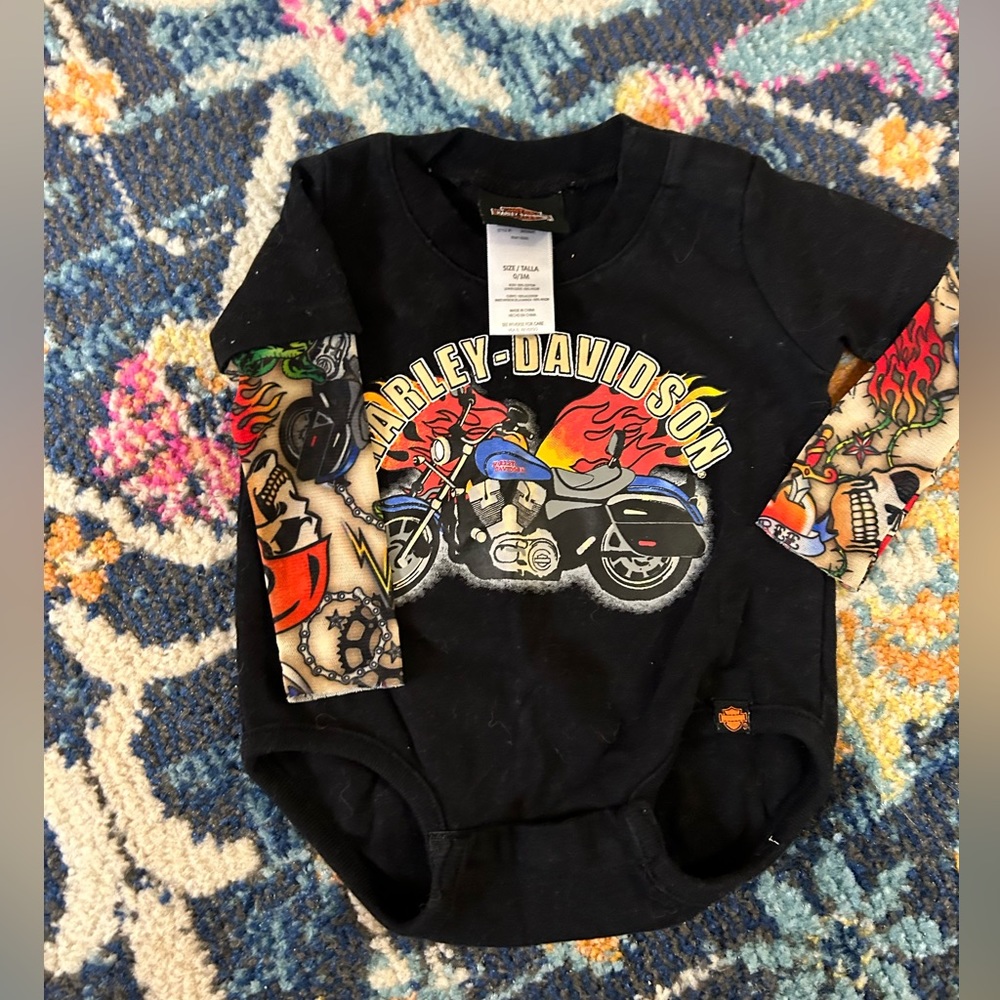 Harley Davidson Longsleeve Onesie